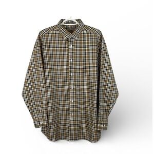 Daniel Cremieux Signature Collection Men's Non-Iron Plaid Button Down Shirt L